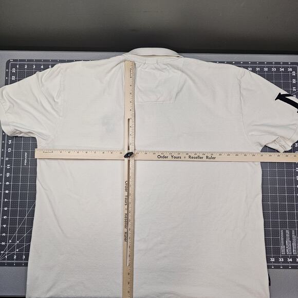 Marc Ecko Polo Shirt XXXL 3XL Cut Sew Skull Scissors Y2K Streetwear Barbour - Picture 10 of 12